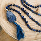 Mala Sodalite, Cristallo di Rocca, Pietra Guru Sodalite, Argento 925